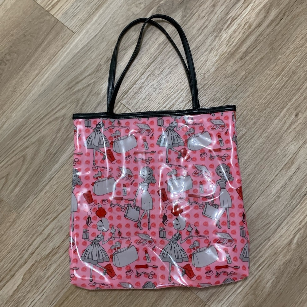 Clear Pink Pinup Tote 14x14”